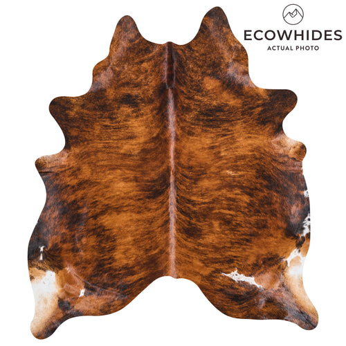Brazilian Brindle Cowhide Rug Size 7'3" L x 6'4" W 2616