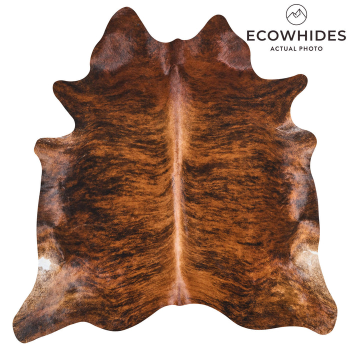 Brazilian Brindle Cowhide Rug Size 6'9" L x 6'5" W 2617