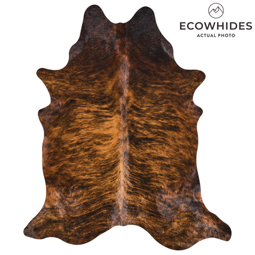 Brazilian Brindle Cowhide Rug Size 7'9" L x 6'7" W 2620