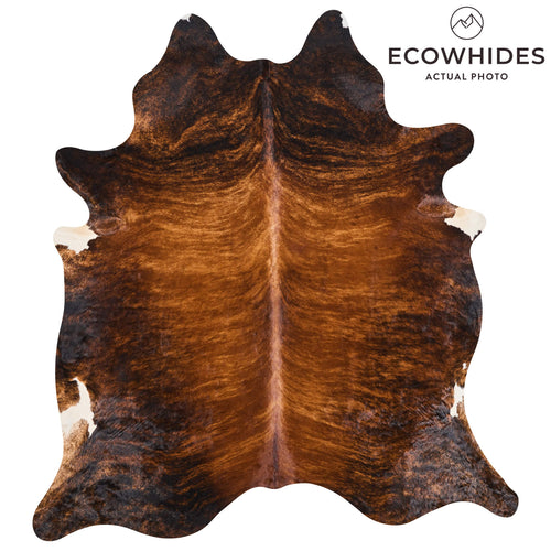 Brazilian Brindle Cowhide Rug Size 7'11" L x 7'5" W 2624