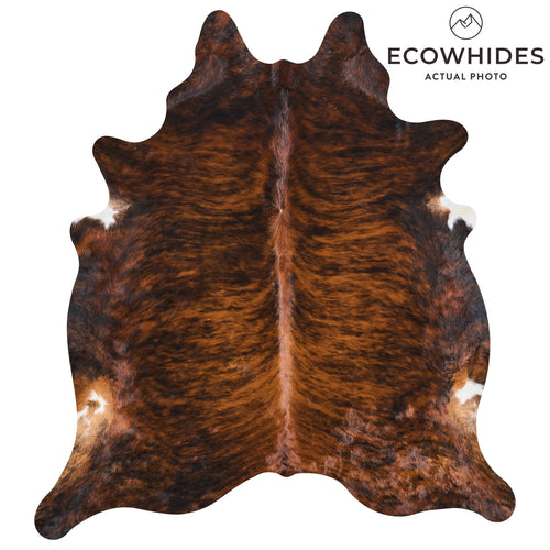 Brazilian Brindle Cowhide Rug Size 7'7" L x 6'11" W 2625