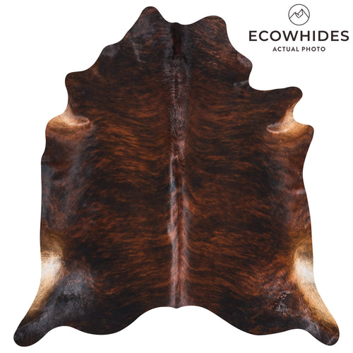 Brazilian Dark Brindle Cowhide Rug Size 7'5" L x 7'0" W 2629