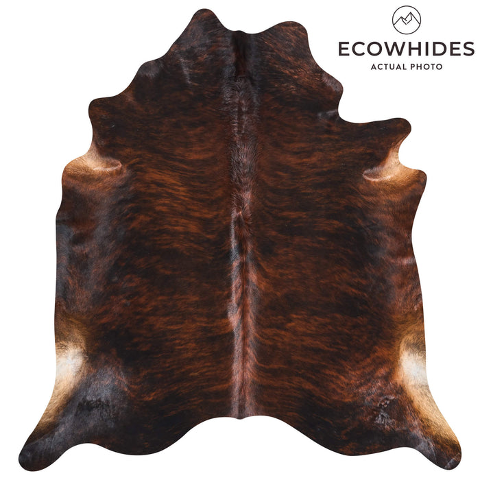 Brazilian Dark Brindle Cowhide Rug Size 7'5" L x 7'0" W 2629