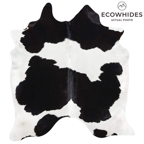 Brazilian Black and White Cowhide Rug Size 6'9" L x 6'0" W 2635