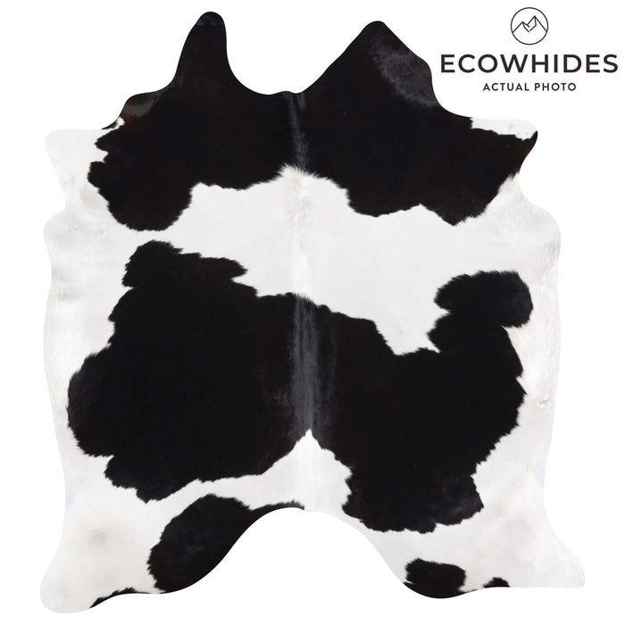 Brazilian Black and White Cowhide Rug Size 6'9" L x 6'0" W 2635