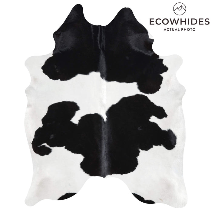 Brazilian Black and White Cowhide Rug Size 7'1" L x 5'7" W 2642