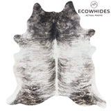Brazilian Light Grey Brindle Cowhide Rug Size 6'10" L x 6'3" W 2663