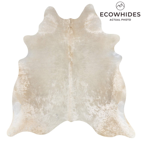 Brazilian Champagne Cowhide Rug Size 6'9" L x 6'3" W 2681