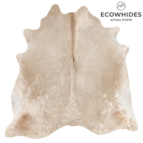 Brazilian Champagne Cowhide Rug Size 6'5" L x 6'5" W 2684