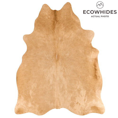 Brazilian Beige Cowhide Rug Size 7'2" L x 5'9" W 2686