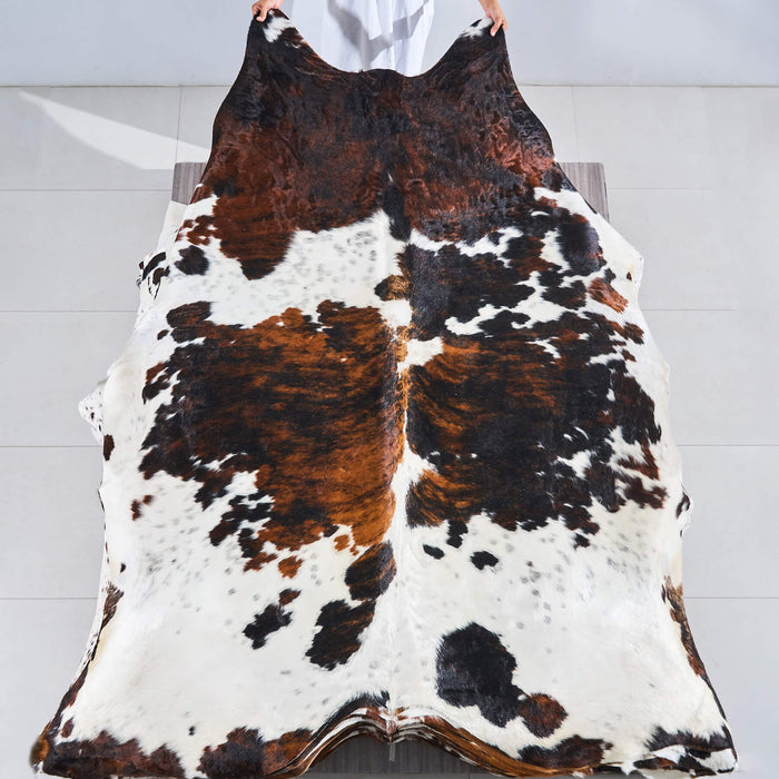 Tricolor Cowhide Rug Size 8'3" L x 6'11" W 2820