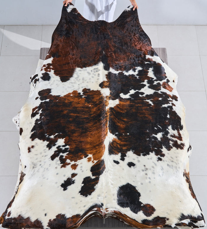 Tricolor Cowhide Rug Size 8'3" L x 6'11" W 2820