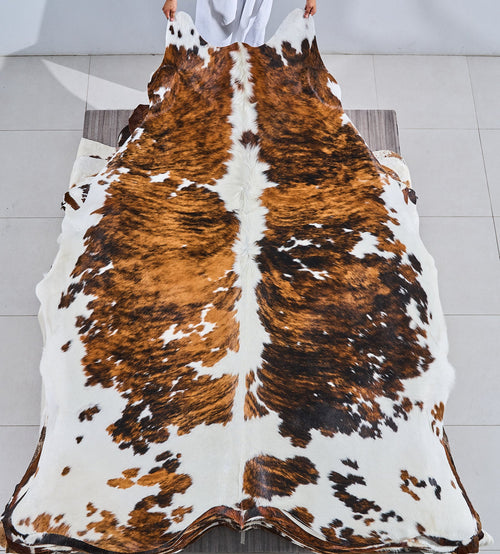 Tricolor Cowhide Rug Size 8'6" L x 6'6" W 2887