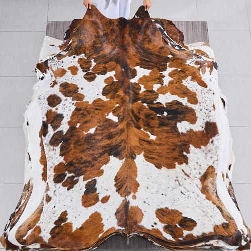Tricolor Cowhide Rug Size 7'2" L x 5'11" W 2895