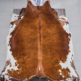Brindle White Belly Cowhide Rug Size 7'10" L x 6'8" W 2899