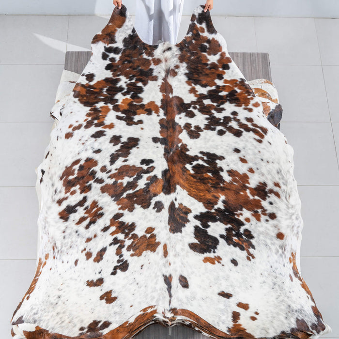Tricolor Cowhide Rug Size 8'0" L x 7'3" W 2912