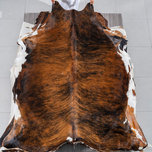 Brindle Cowhide Rug Size 7'4" L x 6'2" W 2933