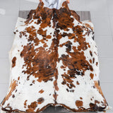 Tricolor Cowhide Rug Size 7'7" L x 6'9" W 2948