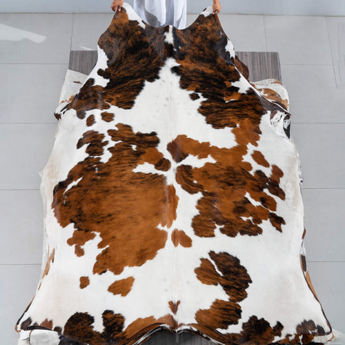 Tricolor Cowhide Rug Size 8'2" L x 6'7" W 2954