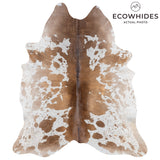 Brazilian Chocolate and White Cowhide Rug Size 7'3" L x 6'4" W 3016