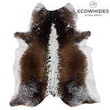 Brazilian Brown Salt and Pepper Cowhide Rug Size 7'2" L x 6'2" W 3061