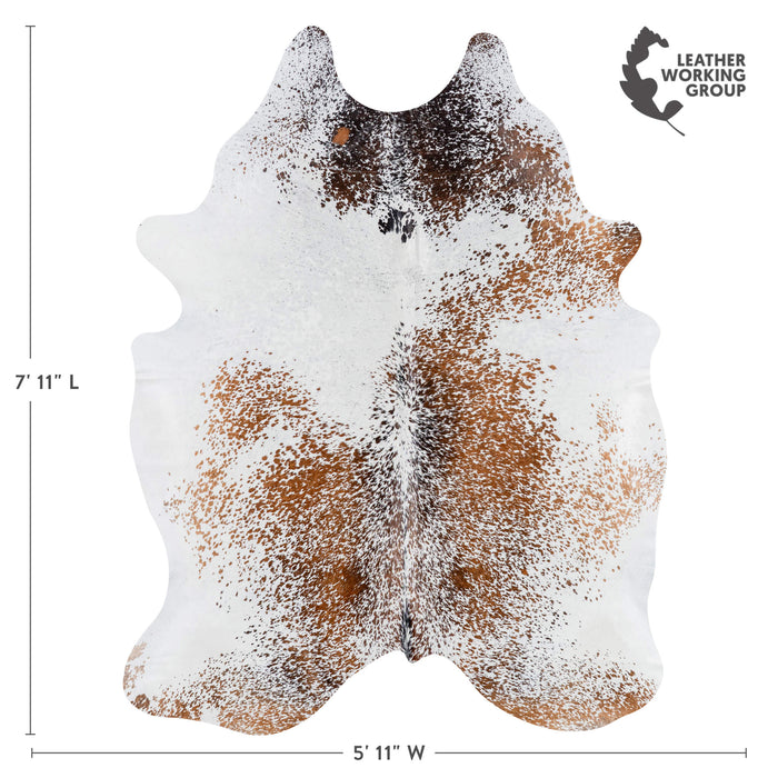 Brazilian Brown Salt and Pepper Cowhide Rug Size 7'11" L x 5'11" W 3072
