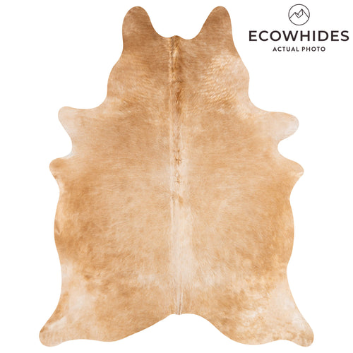 Brazilian Beige Cowhide Rug Size 7'8" L x 6'2" W 3106