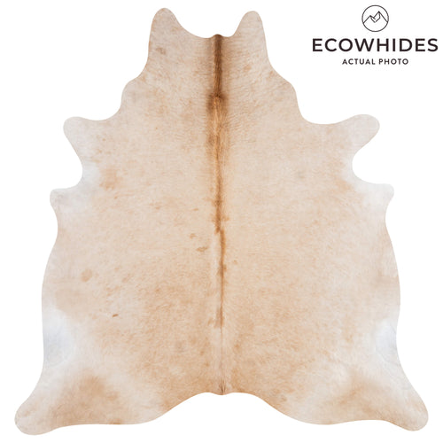 Brazilian Beige Cowhide Rug Size 7'6" L x 7'2" W 3107