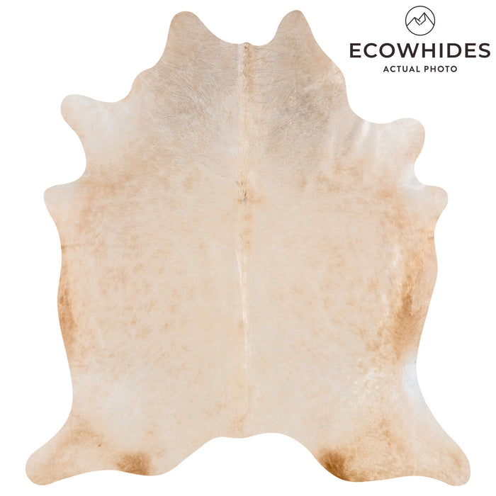 Brazilian Beige Cowhide Rug Size 7'3" L x 6'5" W 3108