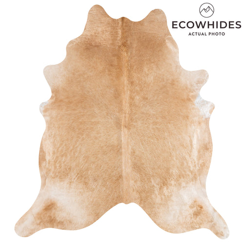 Brazilian Beige Cowhide Rug Size 7'11" L x 7'1" W 3112