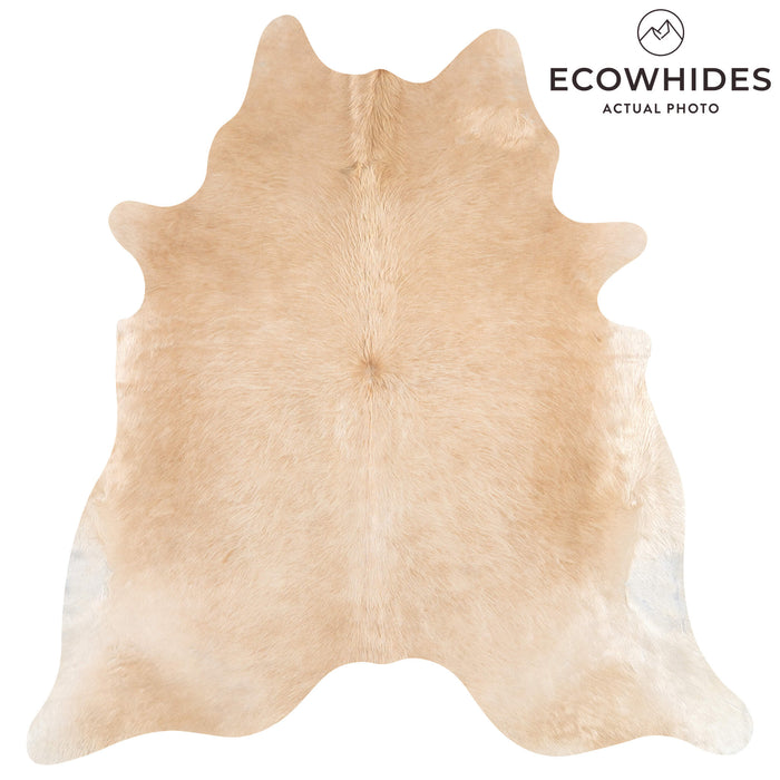 Brazilian Beige Cowhide Rug Size 7'4" L x 7'1" W 3114