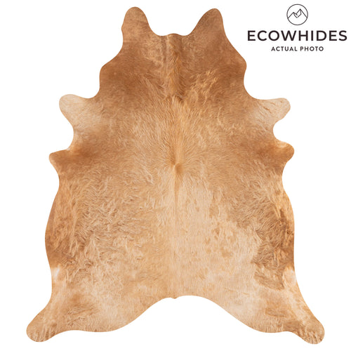 Brazilian Beige Cowhide Rug Size 7'10" L x 6'10" W 3115