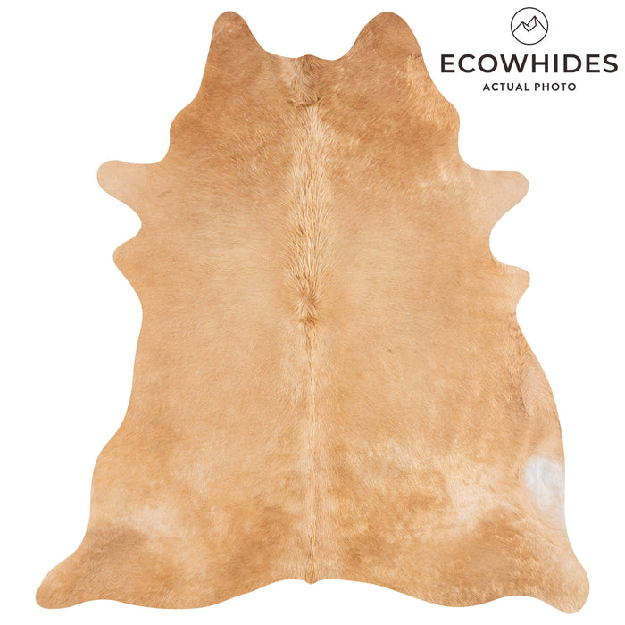 Brazilian Beige Cowhide Rug Size 7'10" L x 6'7" W 3117