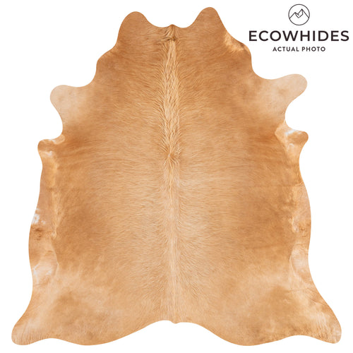 Brazilian Beige Cowhide Rug Size 7'1" L x 6'9" W 3119