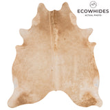 Brazilian Beige Cowhide Rug Size 7'11" L x 6'11" W 3128