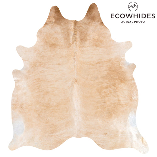 Brazilian Beige Cowhide Rug Size 8'1" L x 7'3" W 3129