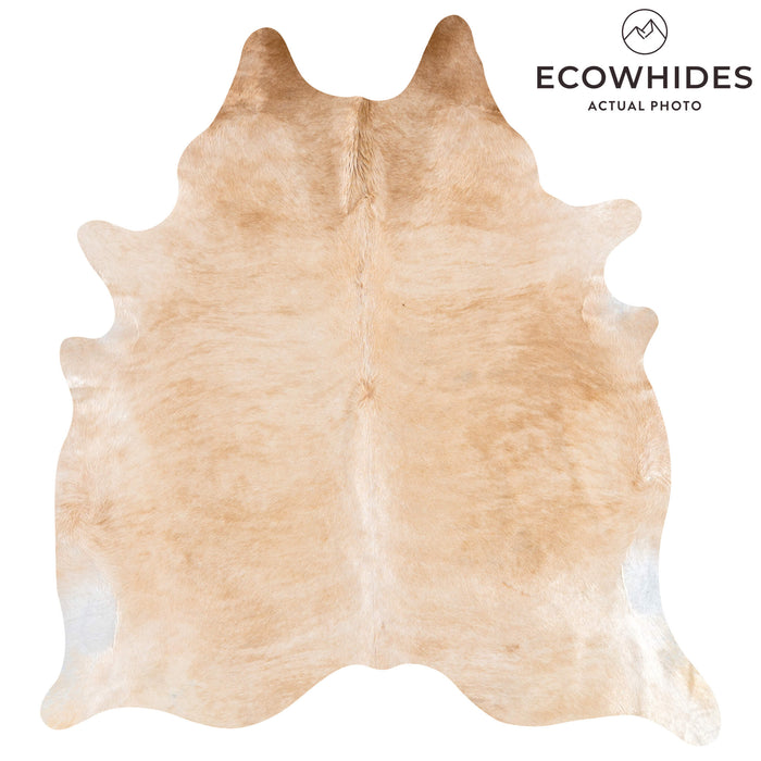 Brazilian Beige Cowhide Rug Size 8'1" L x 7'3" W 3129