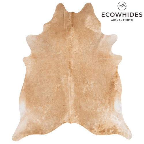 Brazilian Beige Cowhide Rug Size 8'5" L x 7'3" W 3130