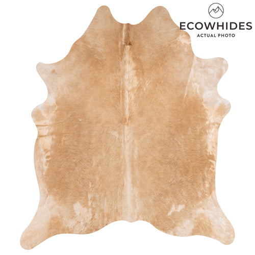 Brazilian Beige Cowhide Rug Size 7'7" L x 6'9" W 3132