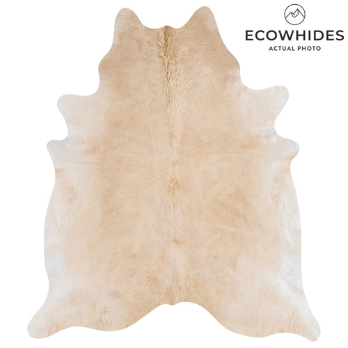 Brazilian Beige Cowhide Rug Size 8'4" L x 7'2" W 3136