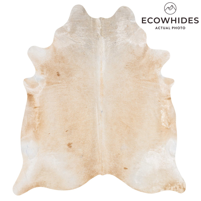 Brazilian Beige Cowhide Rug Size 8'2" L x 7'5" W 3139