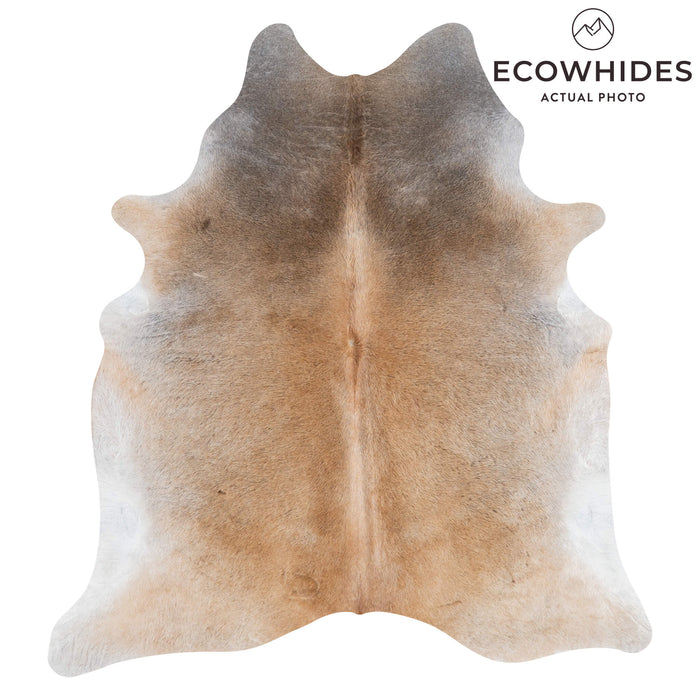 Brazilian Grey Palomino Cowhide Rug Size 7'4" L x 6'8" W 3179
