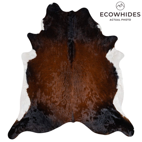 Brazilian Mahogany Cowhide Rug Size 7'10" L x 7'2" W 3189