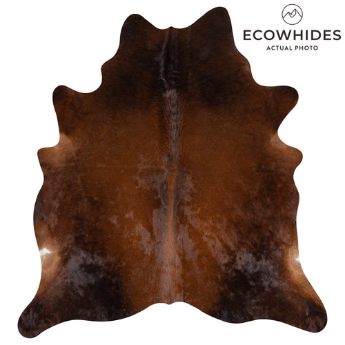 Brazilian Mahogany Cowhide Rug Size 7'4" L x 6'8" W 3190