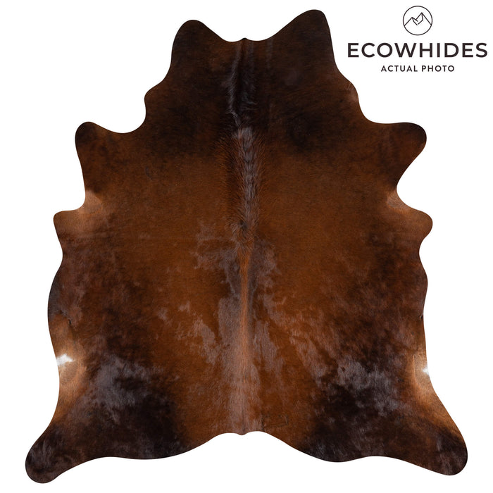 Brazilian Mahogany Cowhide Rug Size 7'4" L x 6'8" W 3190