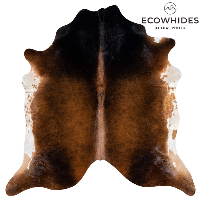 Brazilian Mahogany Cowhide Rug Size 7'1" L x 7'0" W 3195