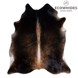 Brazilian Mahogany Cowhide Rug Size 6'10" L x 6'1" W 3196