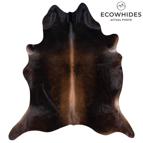 Brazilian Mahogany Cowhide Rug Size 7'5" L x 6'10" W 3199