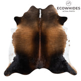 Brazilian Mahogany Cowhide Rug Size 7'1" L x 6'10" W 3201