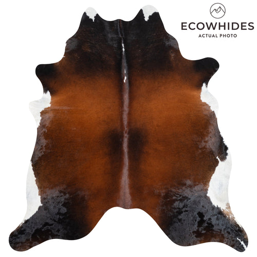 Brazilian Mahogany Cowhide Rug Size 7'9" L x 7'2" W 3203